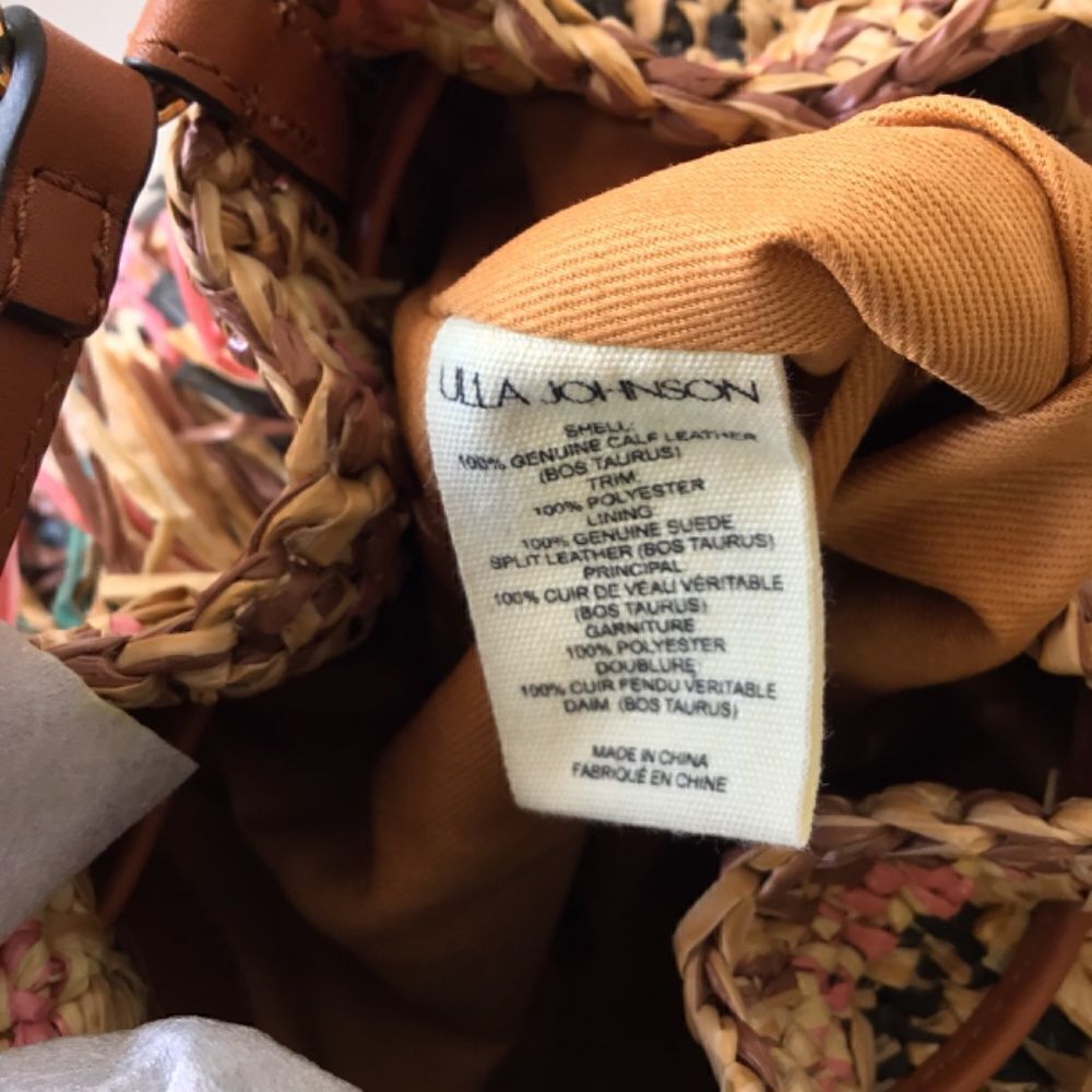 Ulla Johnson Gigi Fringe Brown Drawstring Bag NWT - Picture 11 of 13